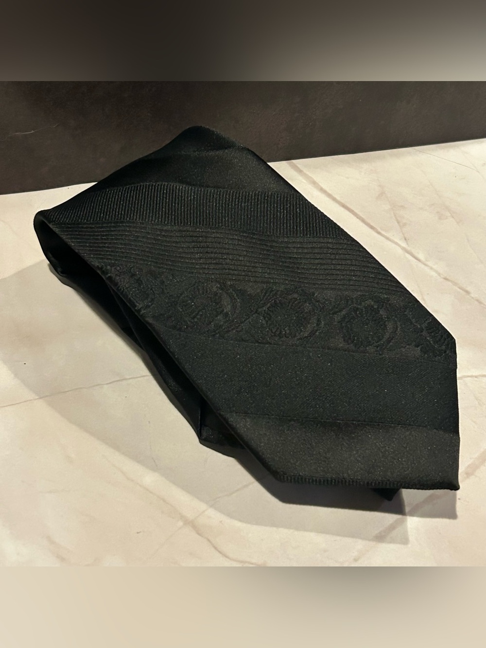 Brittania Men's Black Jacquard Pattern Dress 56.5” Tie